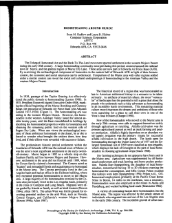 homesteading around muroc - Society for California Archaeology