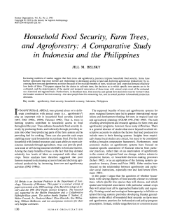 Household Food Security, Farm Trees, and Agroforestry