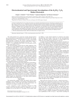 Electrochemical and Spectroscopic Investigations of the K2SO4