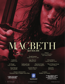 MACBETH - Michigan Opera Theatre