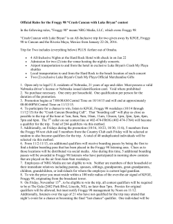Official Rules for the Froggy 98 &ldquo;Crash Cancun with Luke Bryan