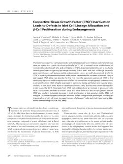 Connective Tissue Growth Factor (CTGF) Inactivation Leads to