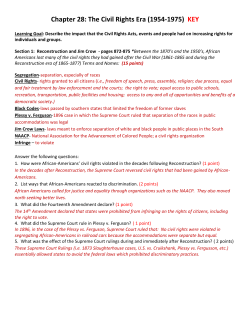 Chapter 28: The Civil Rights Era (1954-1975) KEY