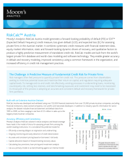 RiskCalc™ Austria - Moody`s Analytics