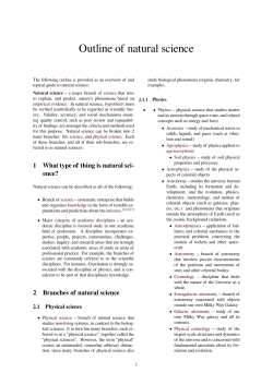 Natural Science Outline