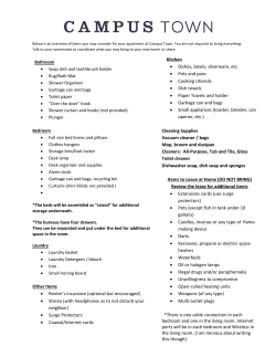 Below is an overview of items you may consider for