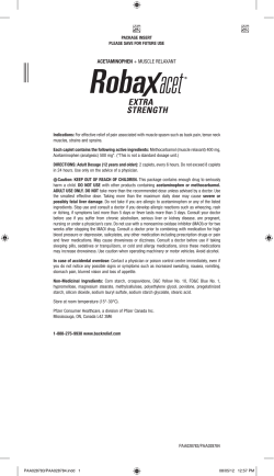 ACETAMINOPHEN + MUSCLE RELAXANT