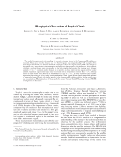 Microphysical Observations of Tropical Clouds