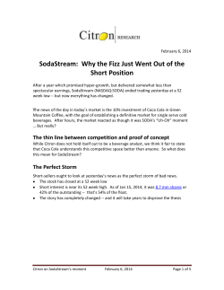 SodaStream: Why the Fizz Just Went Out of the