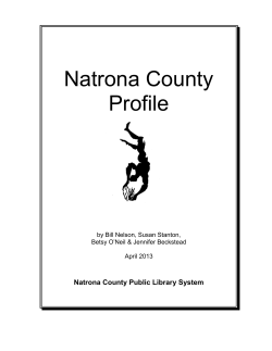 NatronaCountyProfile.. - Natrona County Library