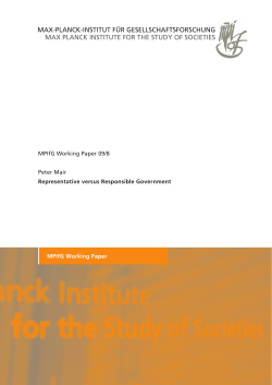 Representative versus Responsible Government