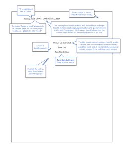Running head: OOPS, I GOT DISTRACTED 1 Oops, I - My Z