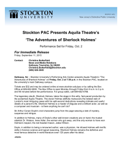 Stockton PAC Presents Aquila Theatre`s `The