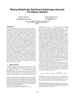 Mining Statistically Significant Substrings using the Chi