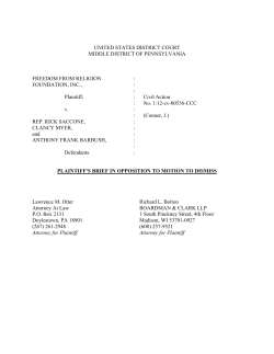 Plaintiff`s Opposition to the Motion to Dismiss