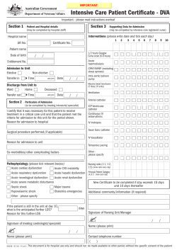 Intensive Care Patient Certificate
