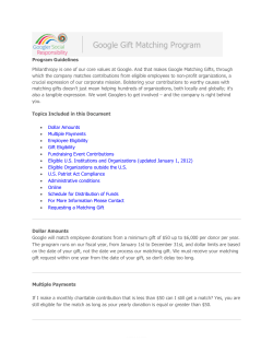 Google - Double the Donation