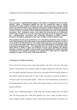 modern functions and the trade mark use