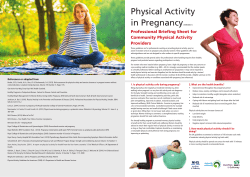 Briefing sheet - Physical Activity and Health Alliance website