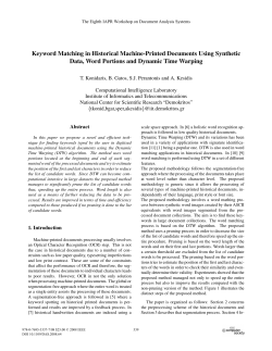 Keyword Matching in Historical Machine