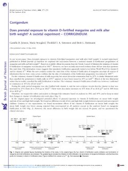 Does prenatal exposure to vitamin D