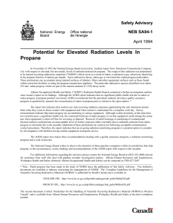 Potential for Elevated Radiation Levels In Propane
