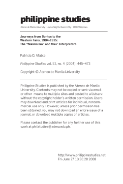 Print this article - Philippine Studies