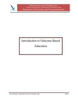 Introduction to Outcome Based Education