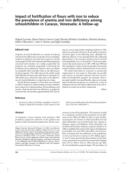 Impact of fortification of flours with iron to reduce the prevalence of