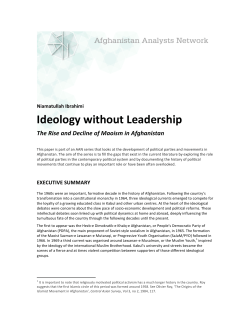 Ideology without Leadership - Afghanistan Analysts Network