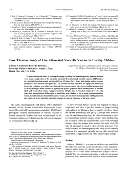 Dose Titration Study of Live Attenuated Varicella Vaccine in Healthy