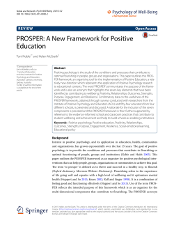 PROSPER: A New Framework for Positive Education | SpringerLink