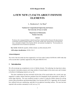 A FEW NEW (?) FACTS ABOUT INFINITE ELEMENTS