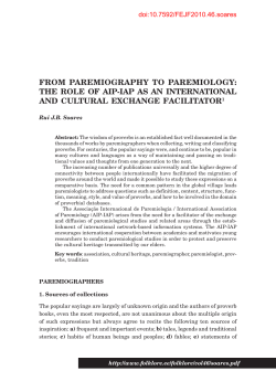 from paremiography to paremiology
