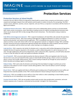 Protection Services - Vancouver Island Health Authority