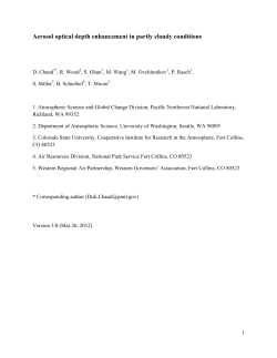 Aerosol optical depth enhancement in partly cloudy conditions