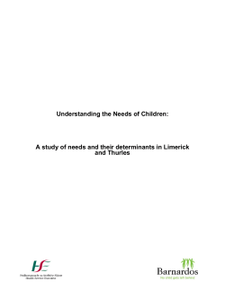 Understanding the Needs of Children: A study of needs