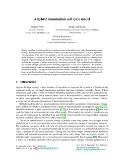 A hybrid mammalian cell cycle model