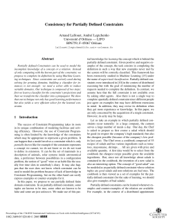 Consistency for Partially Defined Constraints