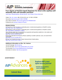 Four degree of freedom liquid dispenser for direct write capillary self