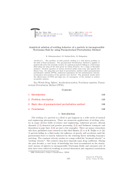 Analytical solution of settling behavior of a particle in