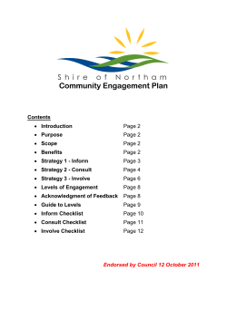 Community Engagement Plan