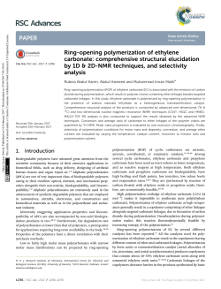Ring-opening polymerization of ethylene carbonate