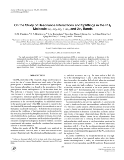 On the Study of Resonance Interactions and Splittings in the PH3