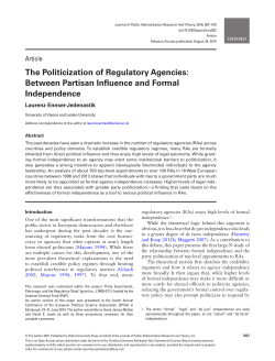 The Politicization of Regulatory Agencies