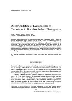 Direct oxidation of lymphocytes by chromic acid does not induce