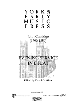 Evening Service in E flat