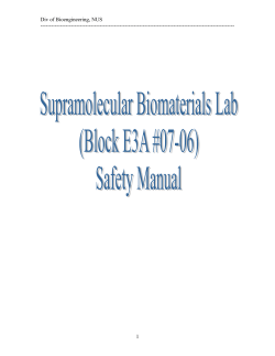 Lab Safety Protocol - NUS BME Department