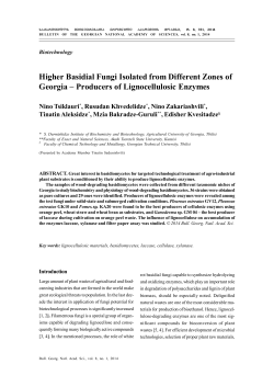Higher Basidial Fungi Isolated from Different Zones of Georgia