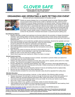 Organizing and Operating a Safe Petting Zoo Event
